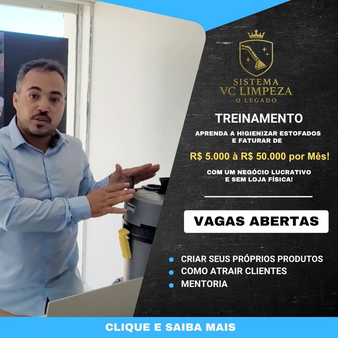 Treinamento serviço de limpeza de estofados